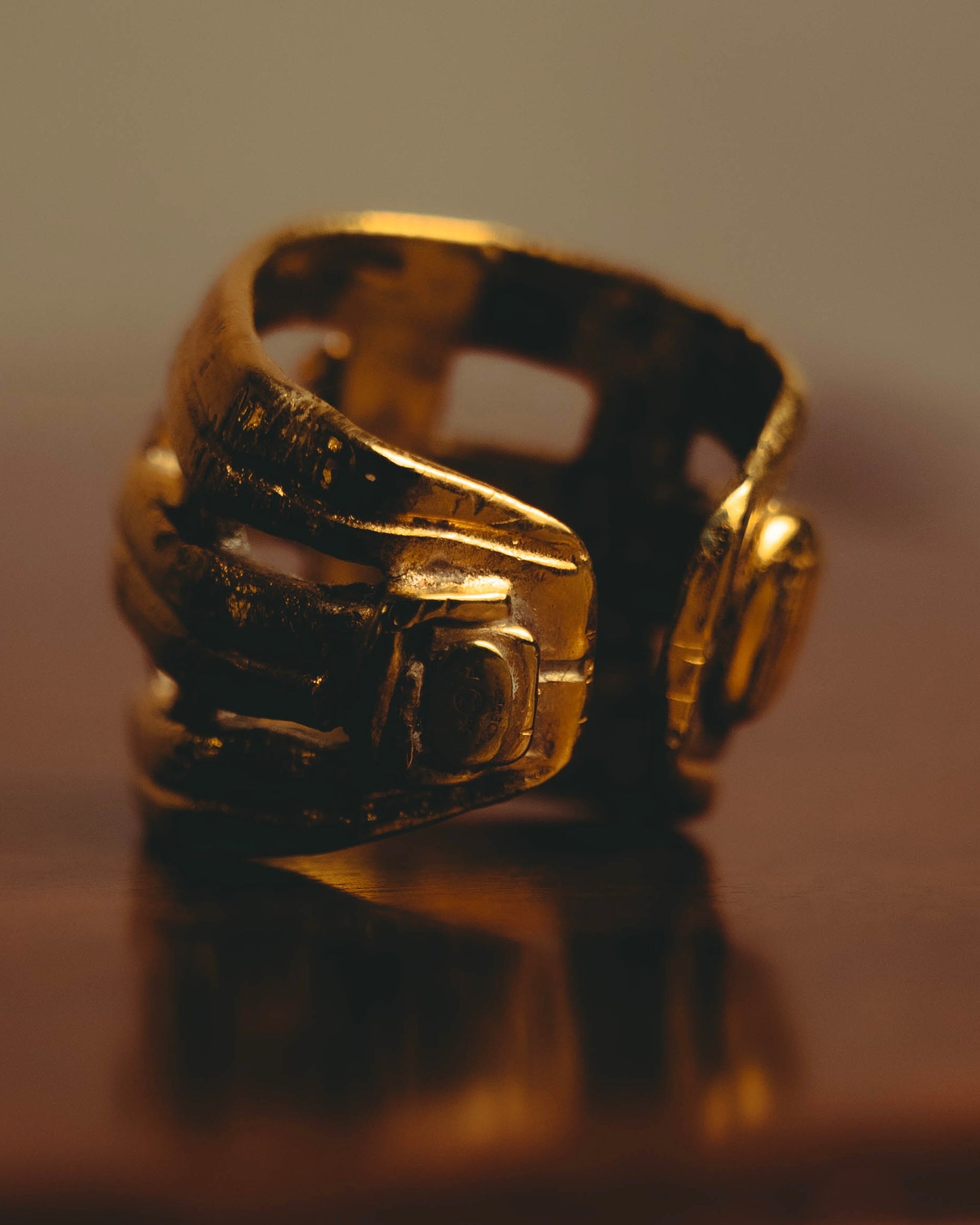 -SPECIAL- “CHANEL” 1996 Spring Collection Lattice CC wide band ring