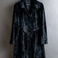 "EMPORIO ARMANI"  Leather belted design velour mid length gown coat