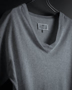 "Maison Margiela" 18SS elbow patch cotton v-neck knit