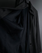 "Max Mara" 90’s-00’s Minimal fly-front stretch sten collar jacket
