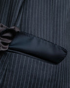 "GUCCI" Thin stripe pattern oversized jacket