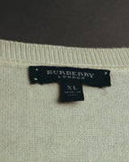 “BURBERRY LONDON” 00’s-10’s argyle cotton cardigan＆vest