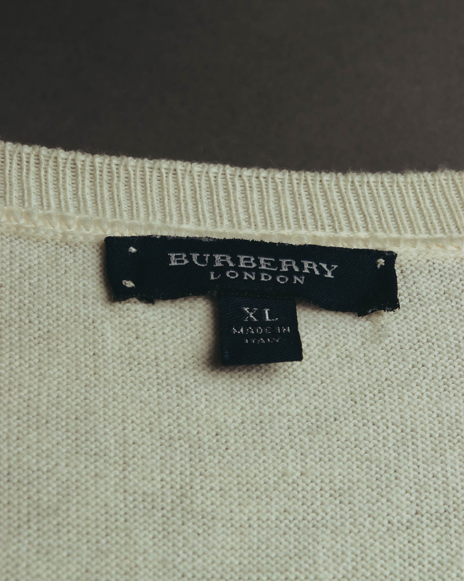 “BURBERRY LONDON” 00’s-10’s argyle cotton cardigan＆vest