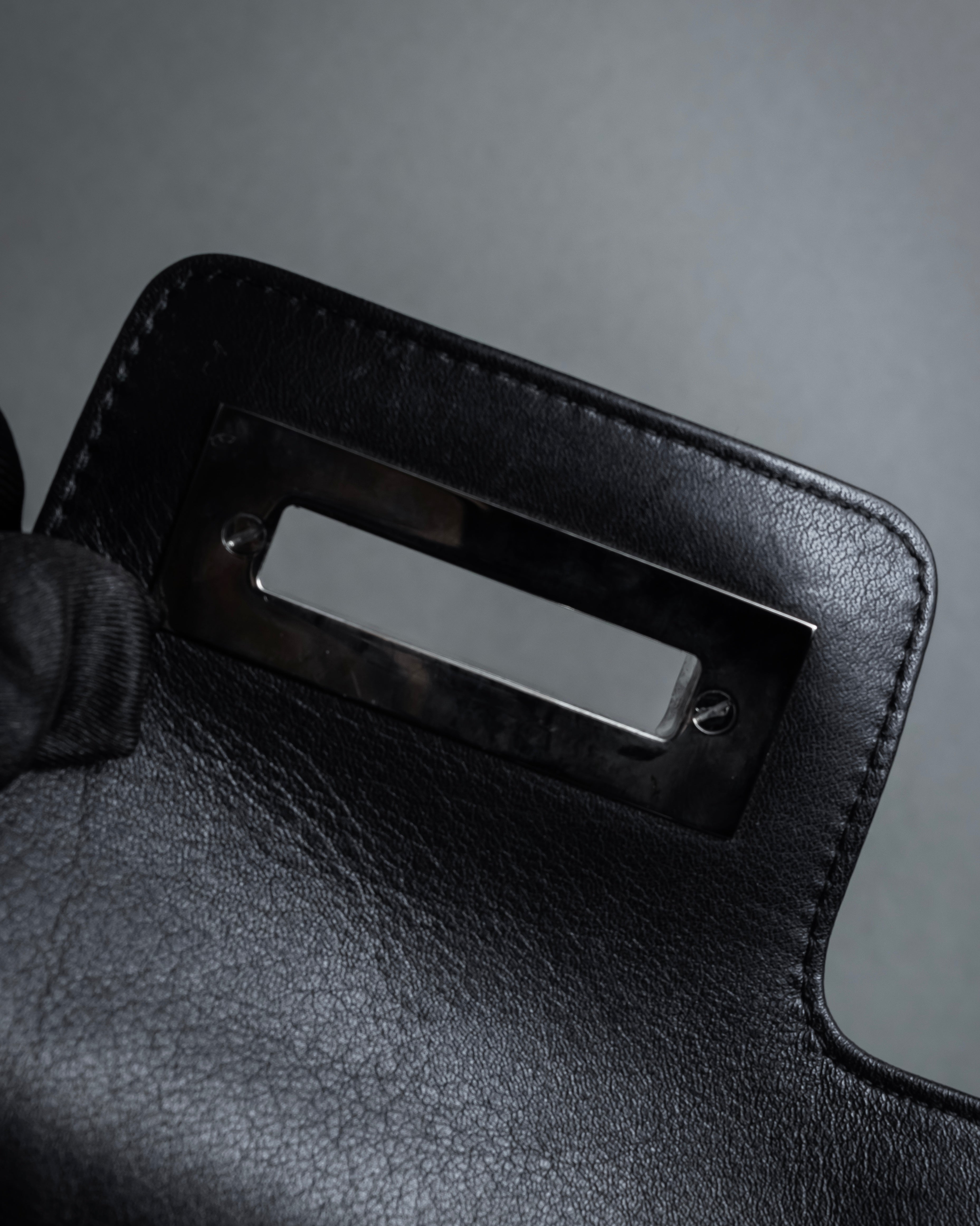 "Salvatore Ferragamo" Gancini motif design leather bowling bag