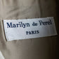 "MARILYN DE PEREL" Covered button detail  Ivory feminine trench coat