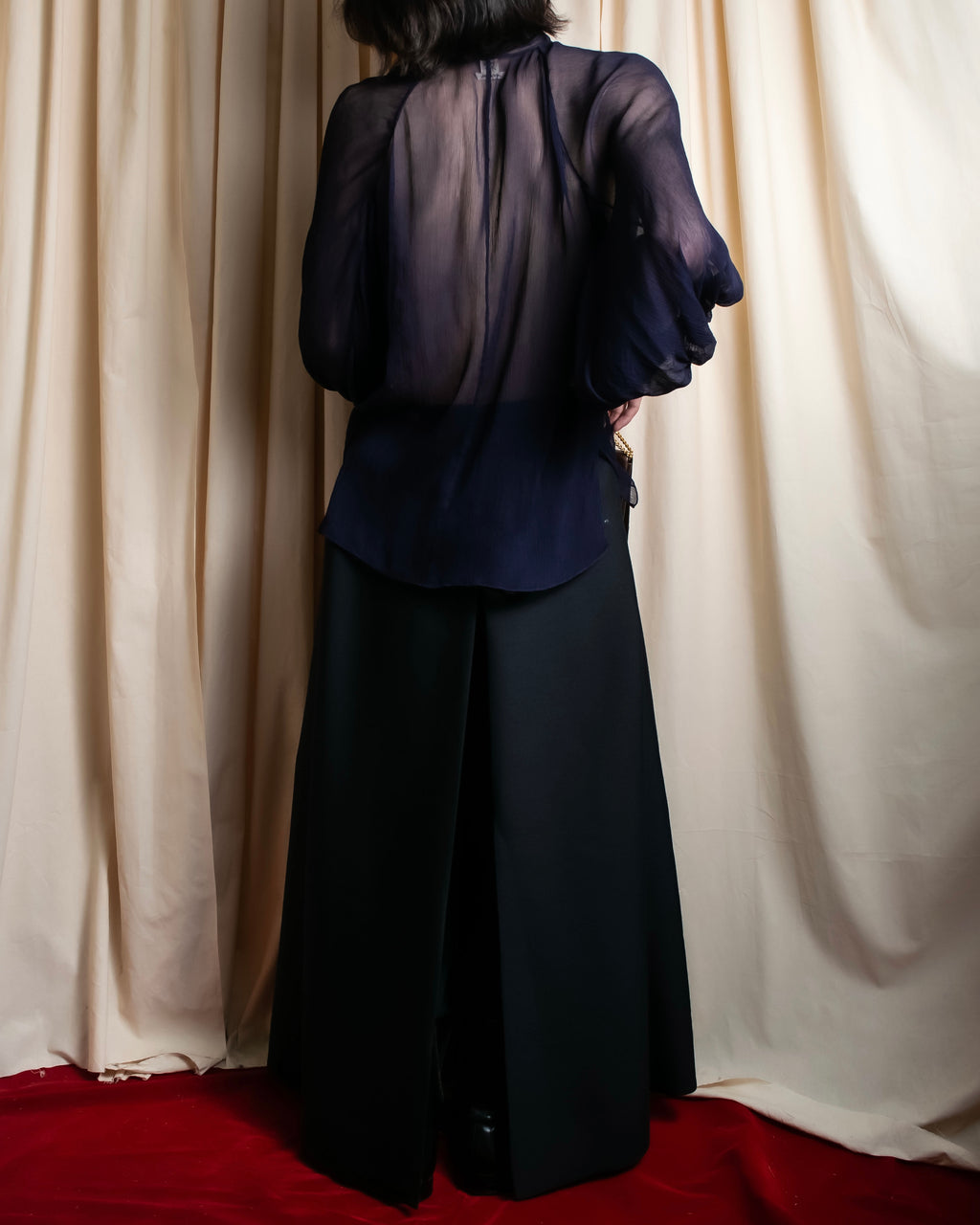 "WE11DONE" Flare silhouette super maxi skirt