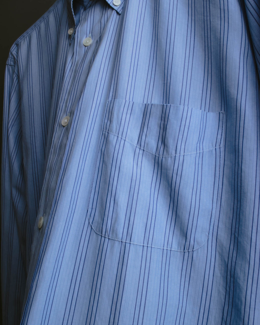"Hermès" 90's-00's Striped cotton button-down shirt