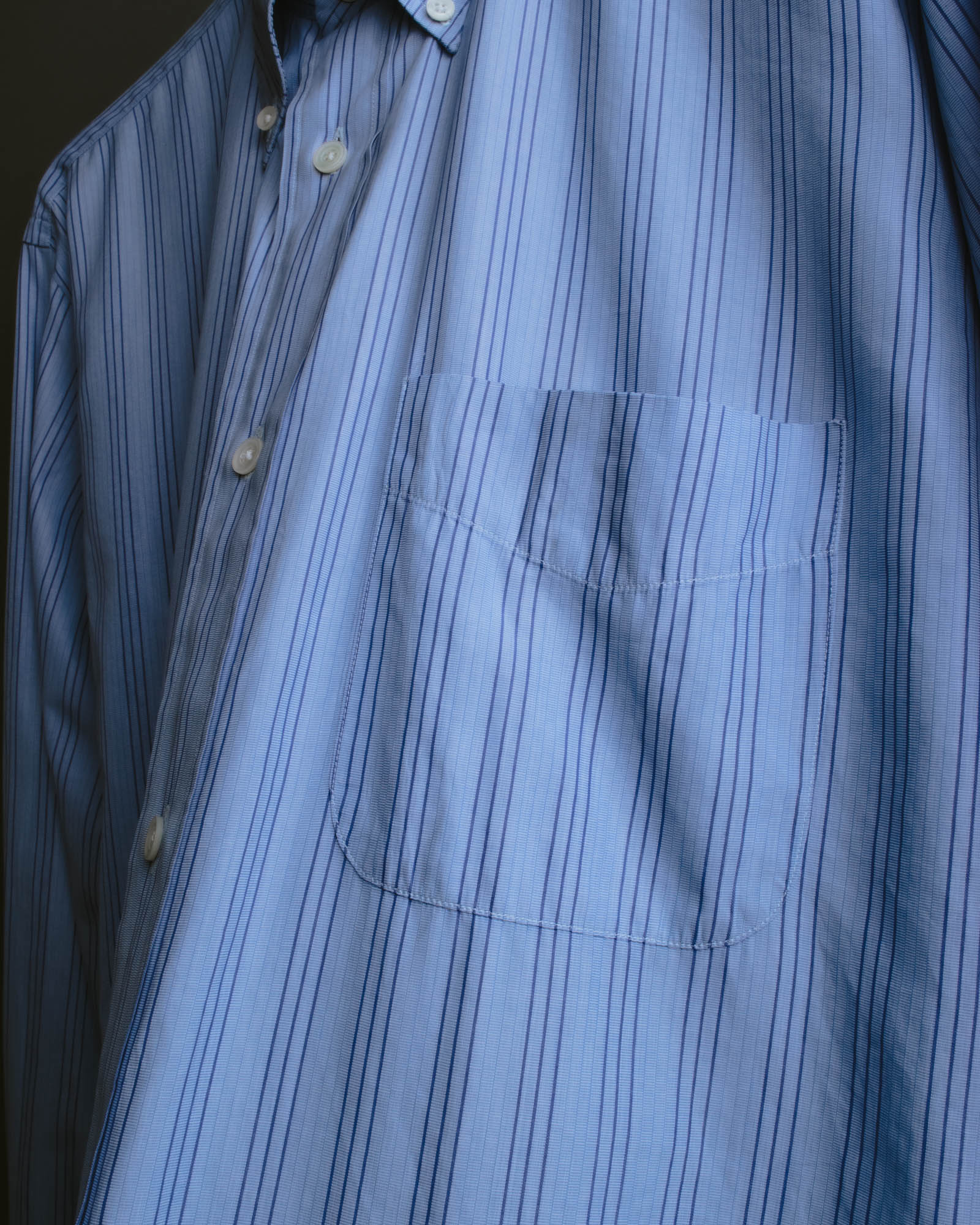 "Hermès" 90's-00's Striped cotton button-down shirt