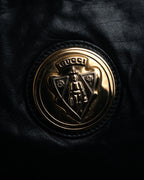 “GUCCI” 2007-2012 Crest emblem soft leather bag