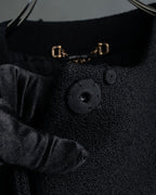 "GUCCI" Tom Ford period round neck flying squirrel long coat