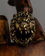 "GUCCI" Michele period lion head gold ring