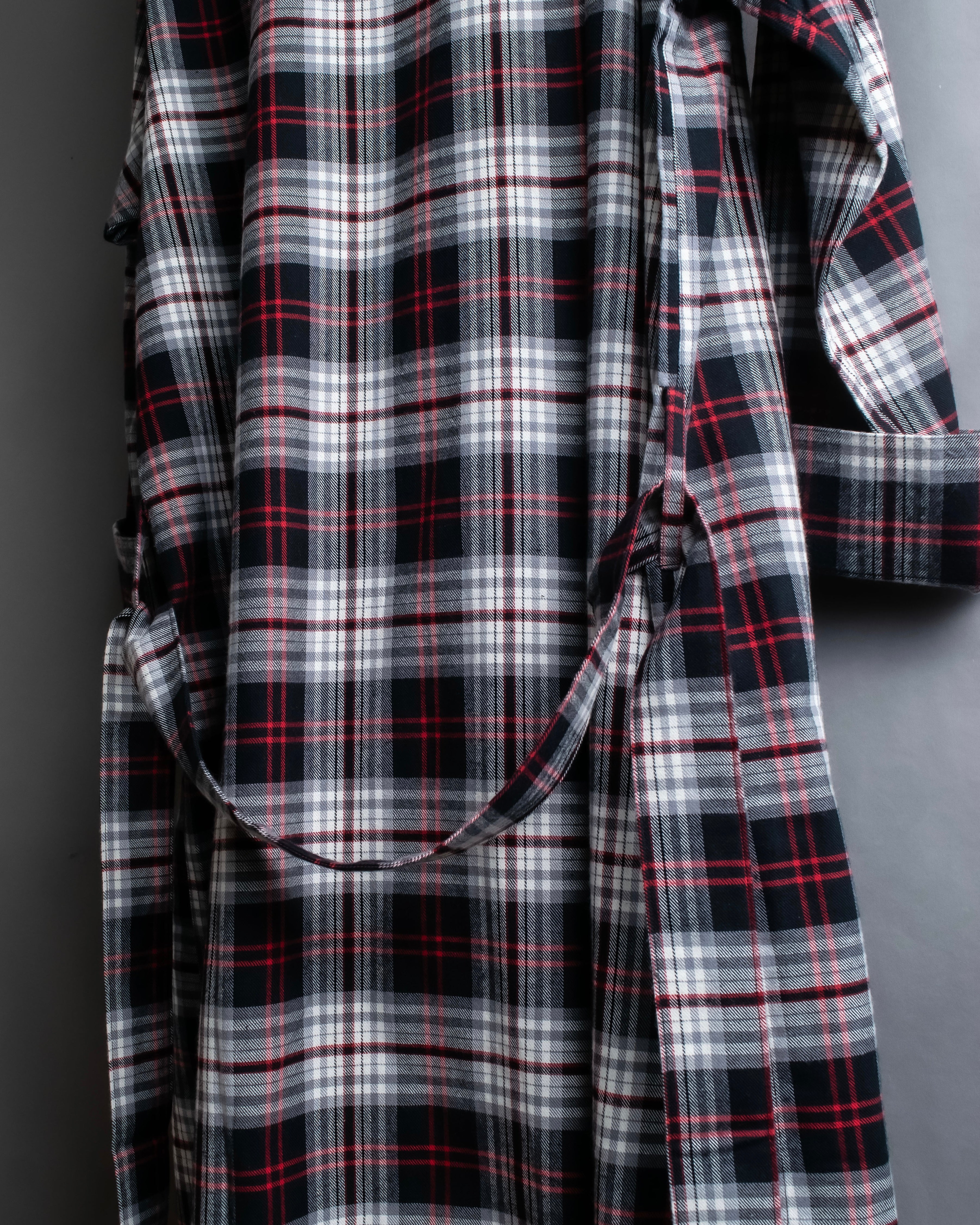 "POLO Ralph Lauren" Check pattern oversized belted gown coat