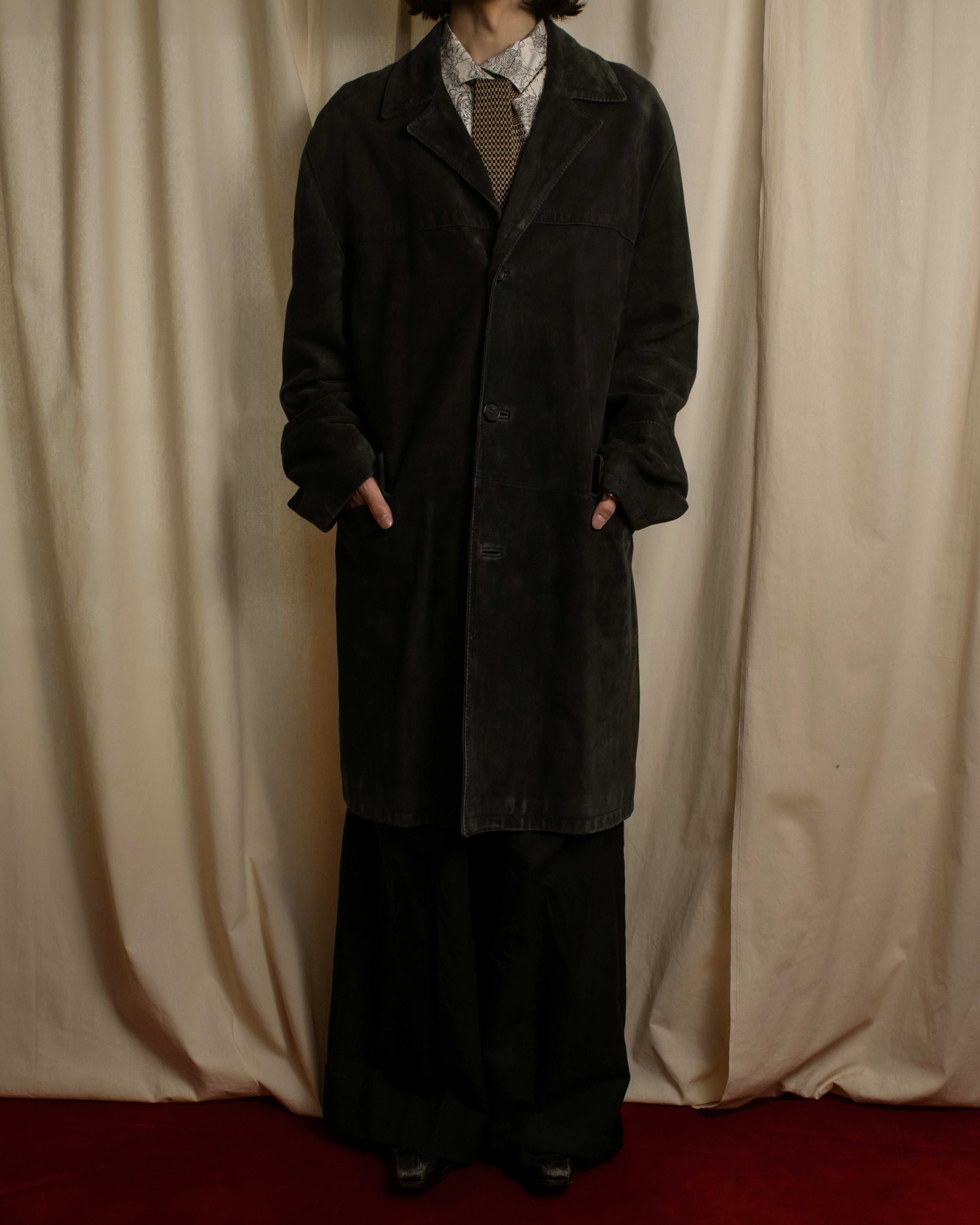 -SPECIAL- "GUCCI" 1998's-01's Tom Ford period beautiful faded suede long coat