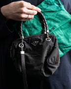 "BOTTEGA VENETA" 2way logo plate nylon bag