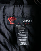 "VERSACE sport"
Stand collar double zipper suede blouson