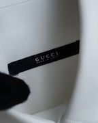 "GUCCI" Slightly glossy cotton white shirt