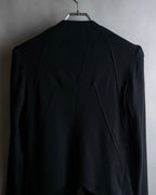 "HELMUT LANG" Zipper design sharp angle cutaway jacket