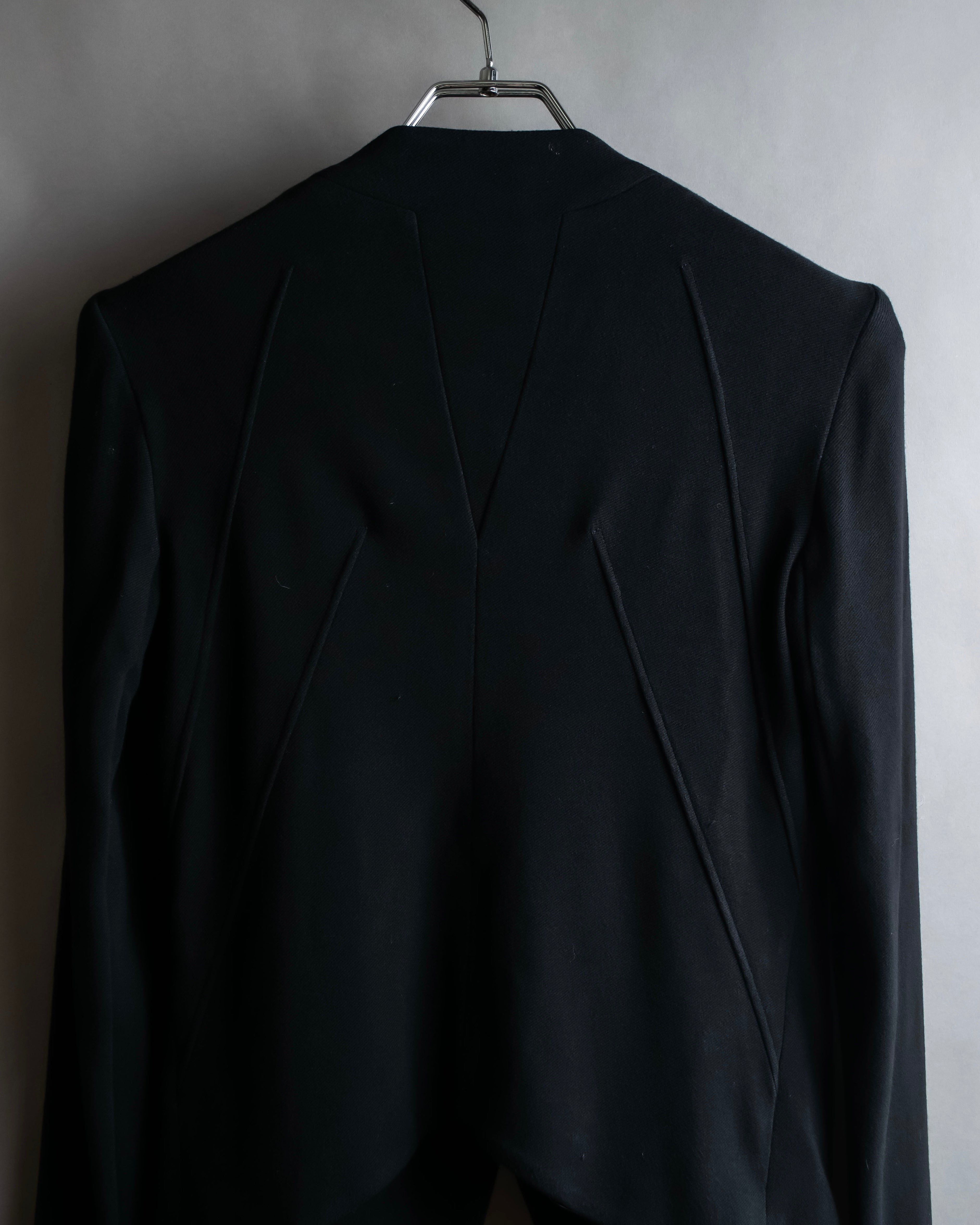 "HELMUT LANG" Zipper design sharp angle cutaway jacket