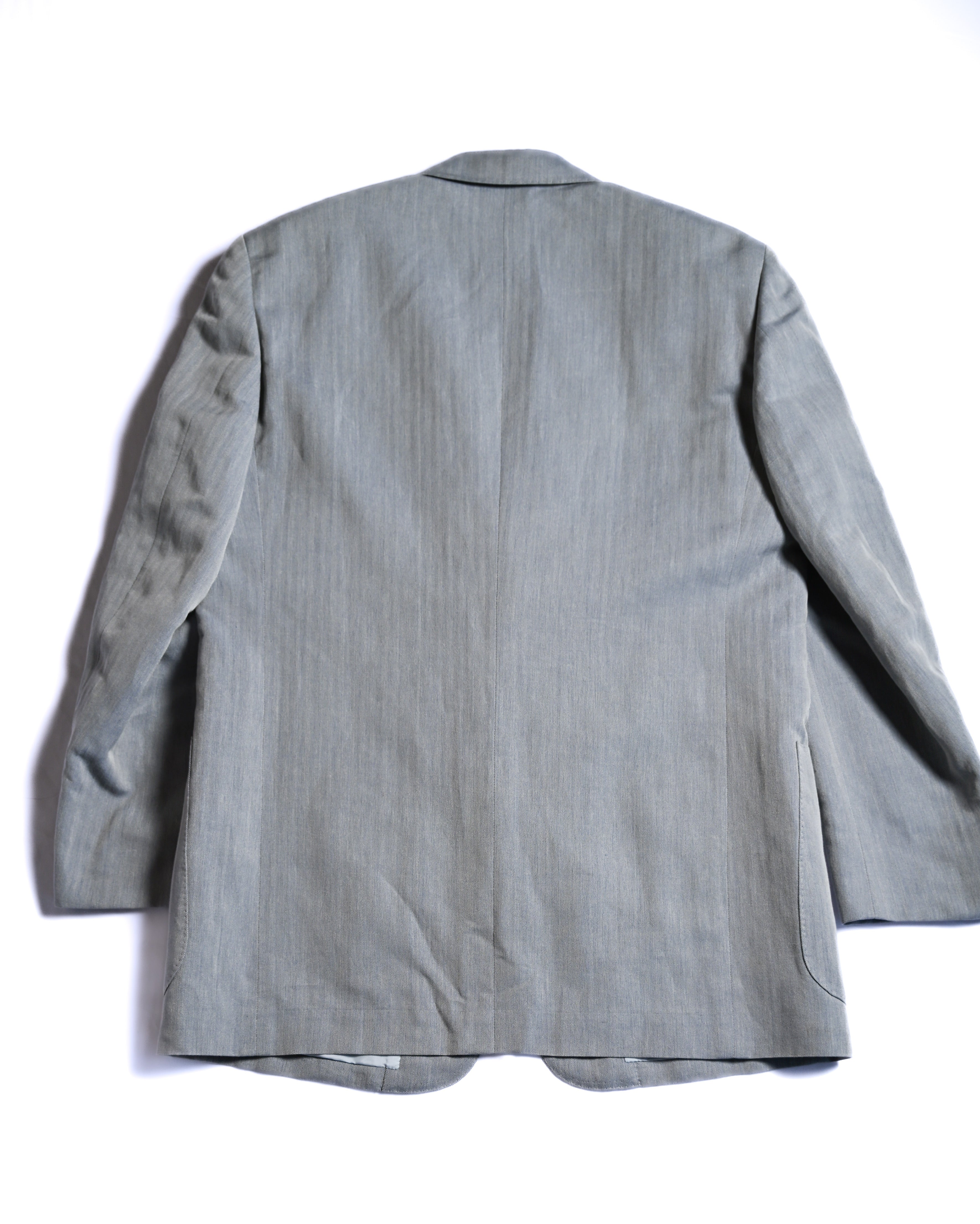Carven/ Single Breasted 2B Herringbone Oversized Tailored Jacket Gray
