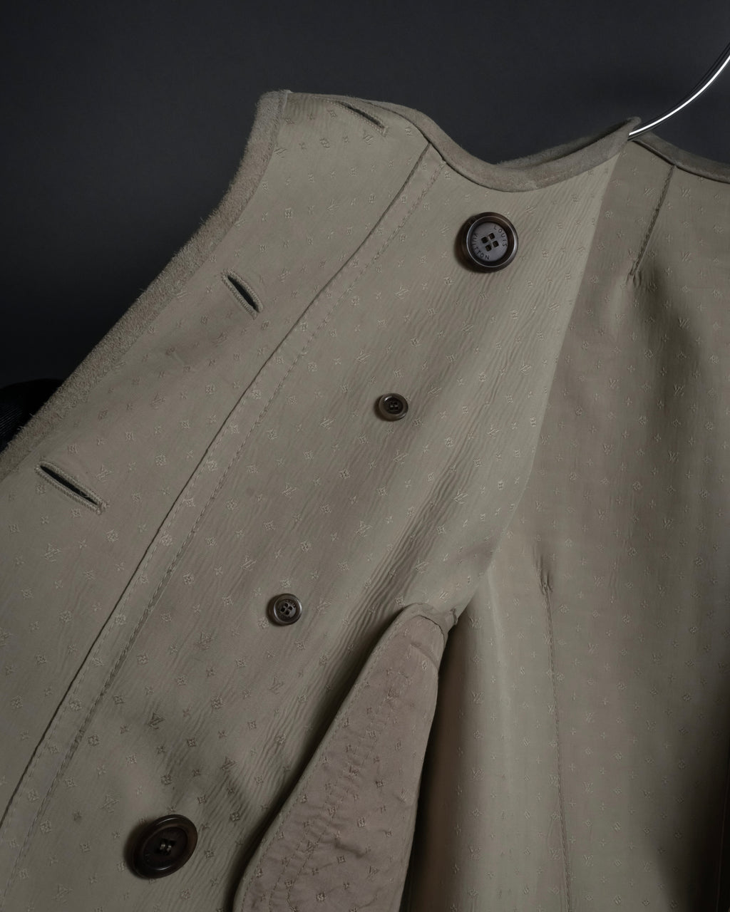 "LOUIS VUITTON" 00's Marc Jacobs period double-breasted suede coat