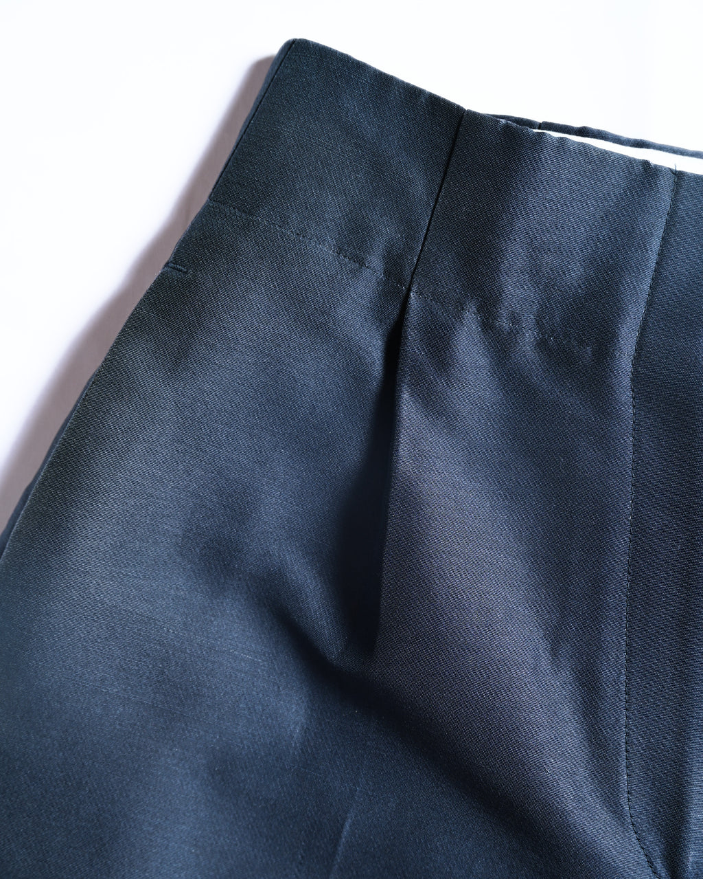 CÉLINE by Phoebe Philo/ Silk Blended Tuck Culottes Pants Navy