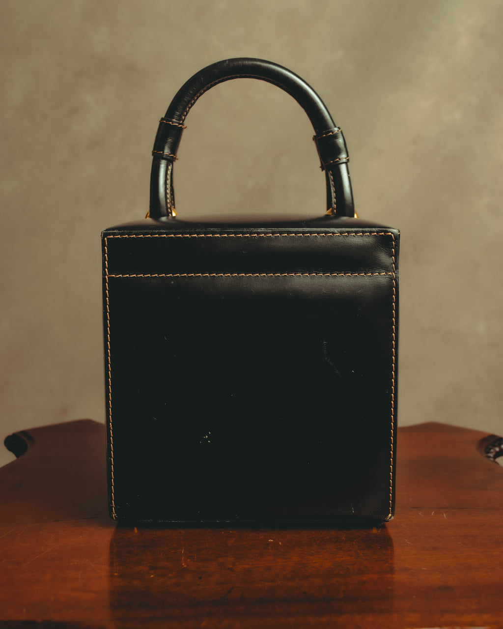-SPECIAL- “LOEWE” Late 80’s-90’s Structured box vanity top handle bag