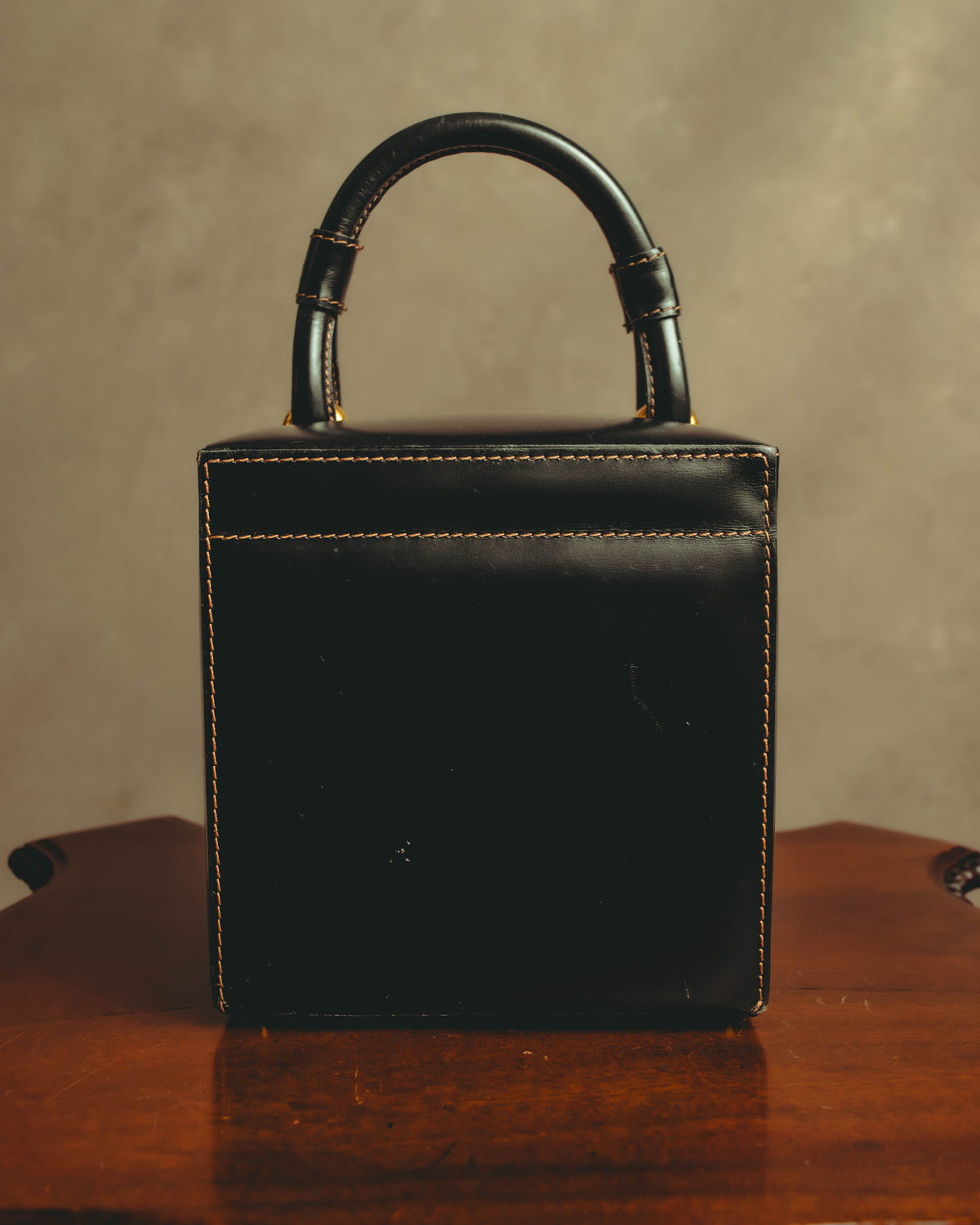 -SPECIAL- “LOEWE” Late 80’s-90’s Structured box vanity top handle bag