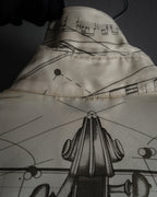 -SPECIAL- "HERMES" 00's Jean-Paul Gaultier Era Silk Twill Shirt "La Musique des Sphères