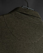 "Vintage herringbone long sleeve polo shirt"