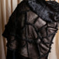 "GIVENCHY" Fur & leather used reversible short shawl collar jacket