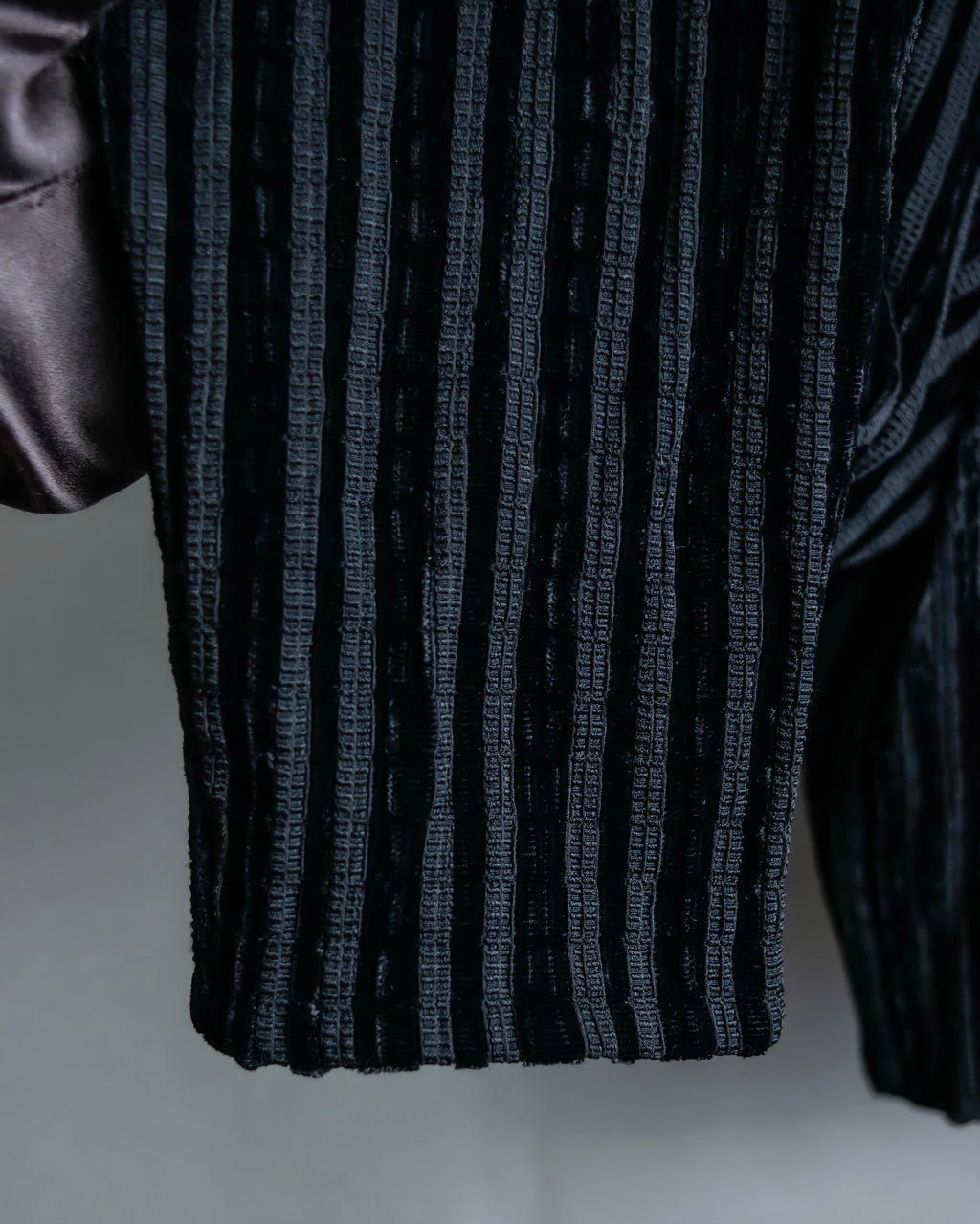 “Yohji Yamamoto +NOIR” Sheer rib summer knit jacket