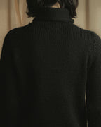 "Y’s" 17AW textured turtleneck knit sweater