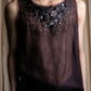 "LANVIN" Sequined bejeweled sleeveless pullover