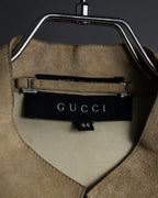 "GUCCI" Sand beige suede set up