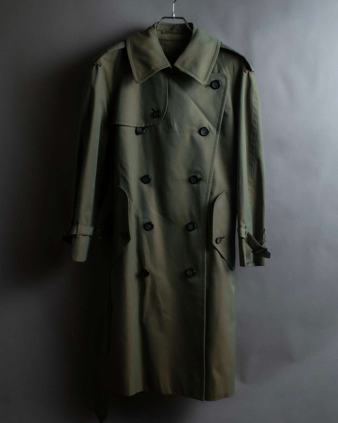 "BURBERRYS" Iridescent belted oversized trench coat