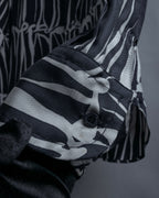 "GUCCI" Handwritten calligraphy pattern silk shirt