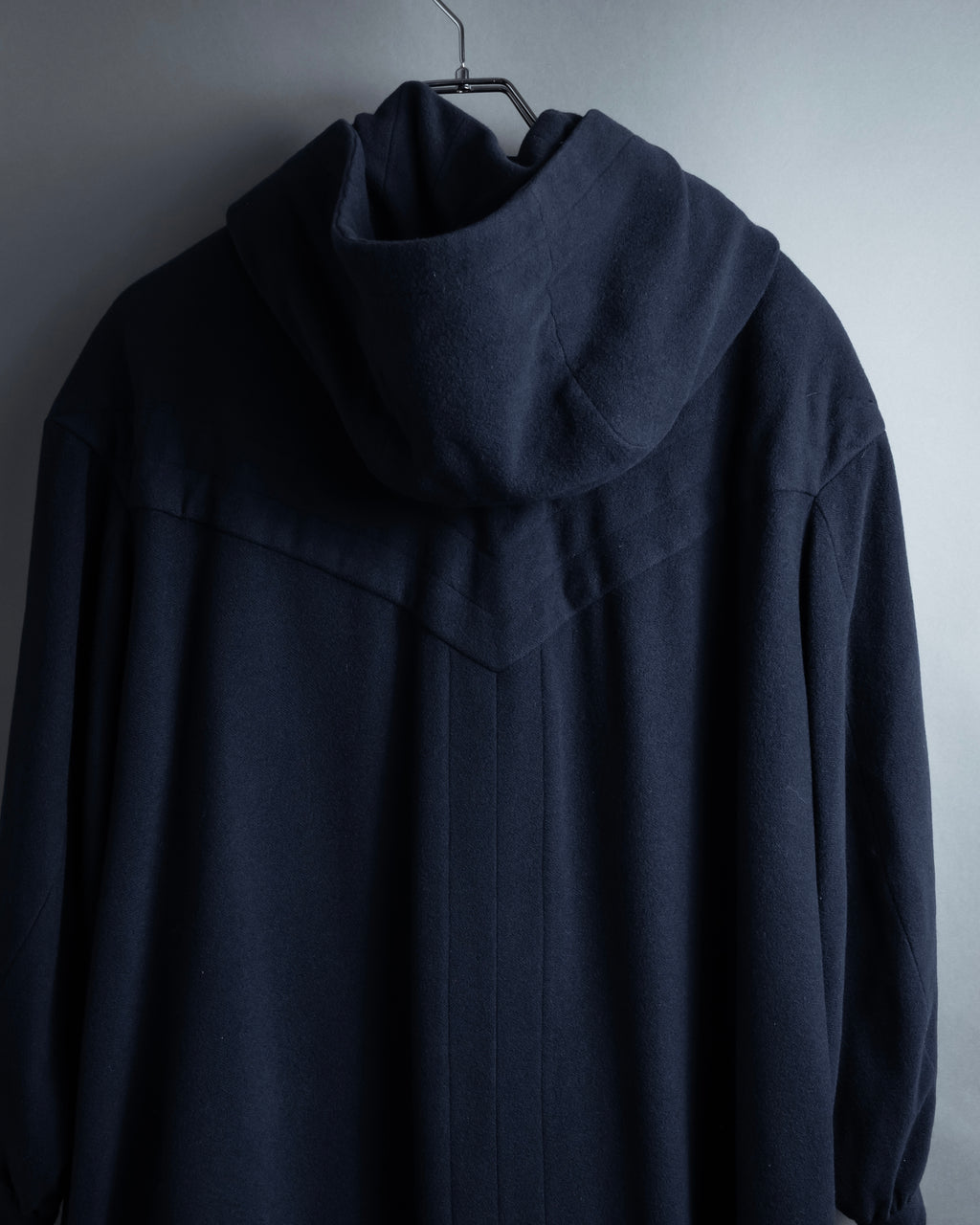 "YVES SAINT LAURENT" Metal toggle design melton wool duffel coat