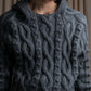 "JEAN PAUL GAULTIER" Cable knit design hooded pullover