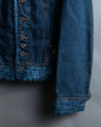“D&amp;G” Tweed attached bijou button denim jacket