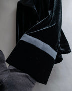 "ARMANI COLLEZIONI" Satin switched design velvet jacket