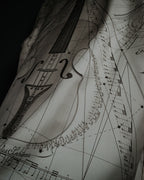 –SPECIAL– "HERMES" 90’s La musique des sphères silk twill printed shirt