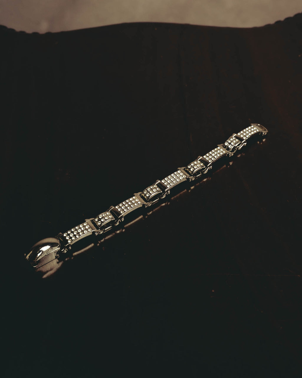 "Ferragamo" Sparkling crystal link bracelet