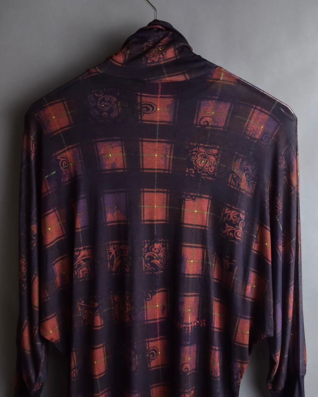 "John Galliano" Layered oriental check pattern pullover