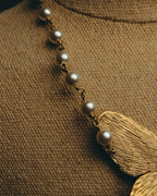 -SPECIAL- “Dior” 2023-24’s Sculpted butterfly pearl long necklace