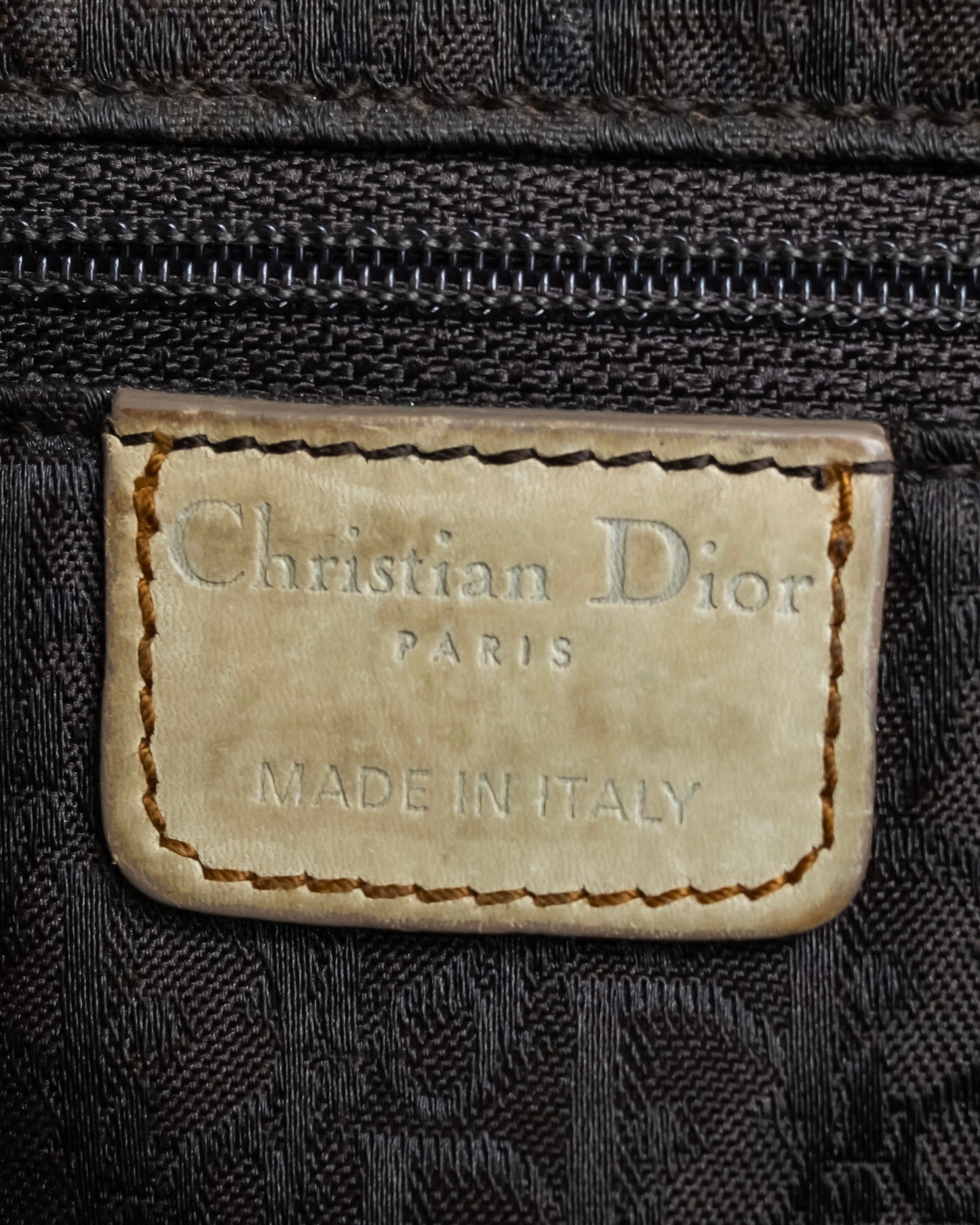 "Christian Dior" Gaucho saddle one shoulder leather bag