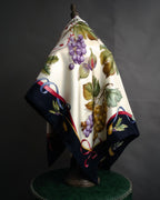 “Salvatore Ferragamo” 90’s Harvest still life silk scarf