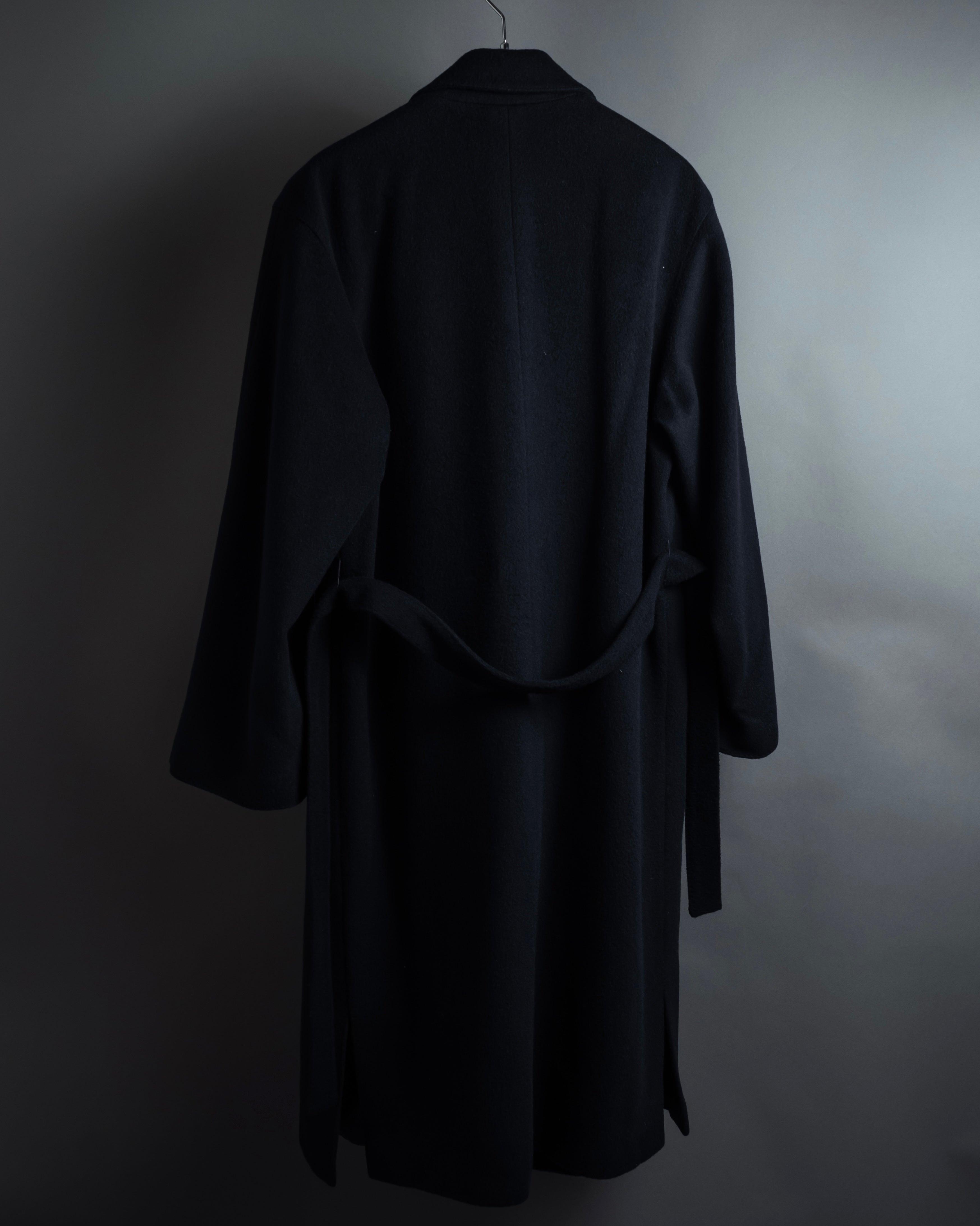 "VALENTINO" Double-breasted belted chester coat