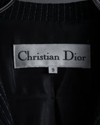 “Christian Dior” 90’s pinstriped four-button long tailored jacket