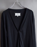 "MAISON MARGIELA" 18SS Elbow patched v-neck knit cardigan