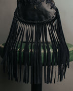 -SPECIAL- “VALENTINO GARAVANI” 2014-2016 lace embellished fringe frame bag